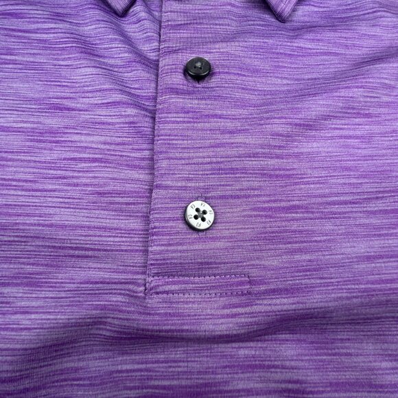 Footjoy FJ Purple Striped Polo Shirt Mens Size XL Fighting Understanding MS - Picture 8 of 9